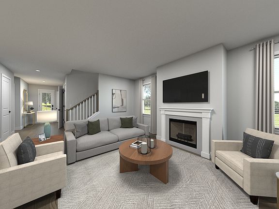 Spend family movie nights in the spacious great room.