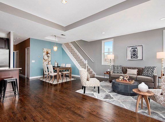 The open concept living room is perfect for entertaining.