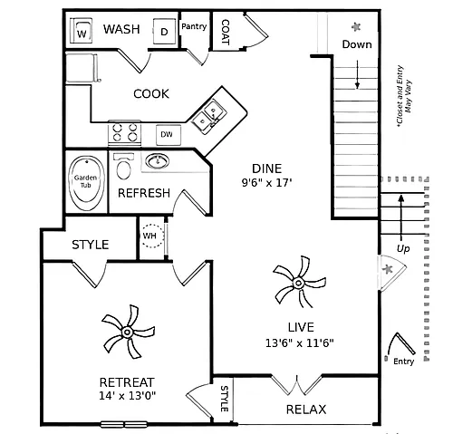 Floor plan Terraces Two Upper
