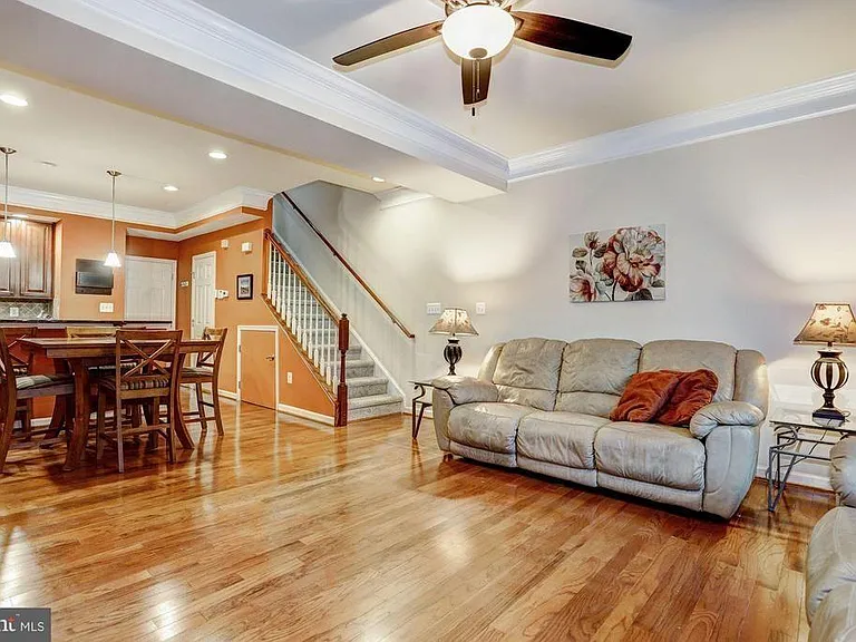 Main level living room / dining area