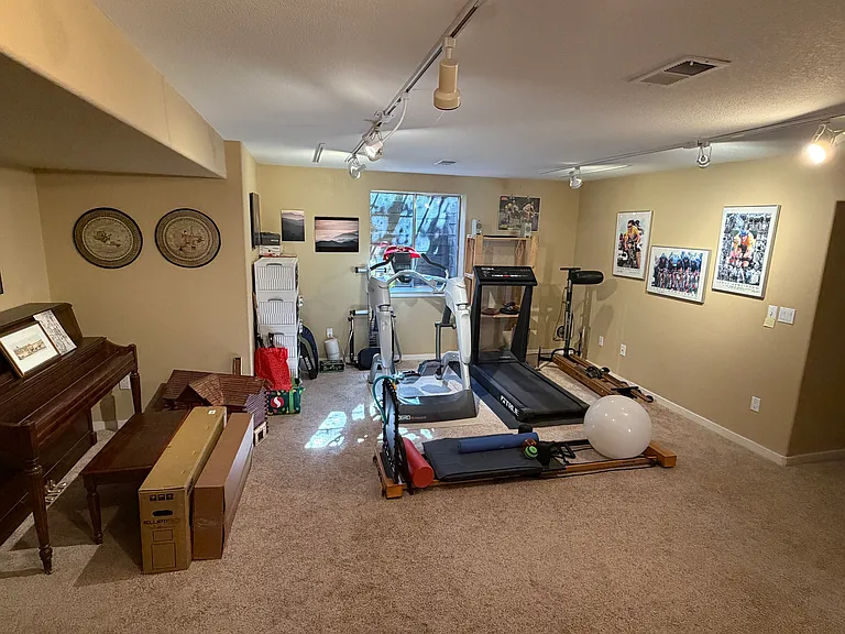 Exercise room downstairs. Also, a Baldwin Piano.