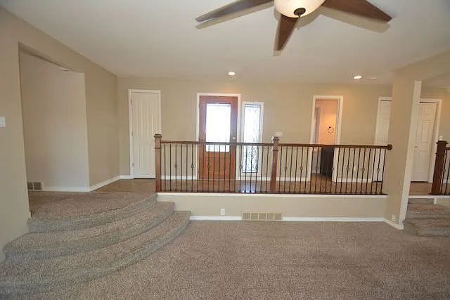 Interior of front door from living room