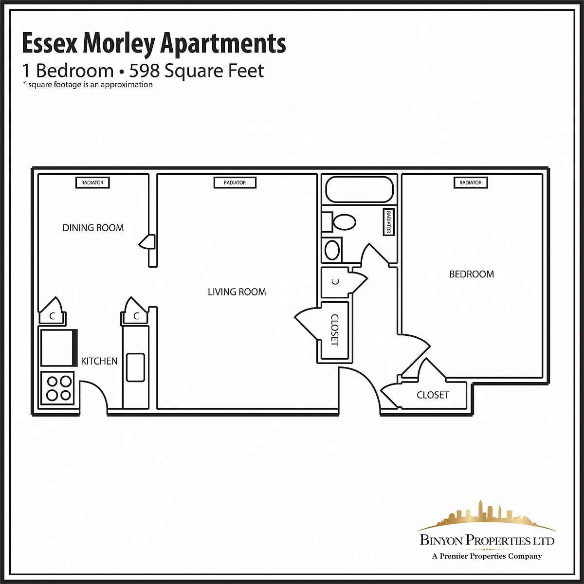 Floor plan EM 1 Bedroom