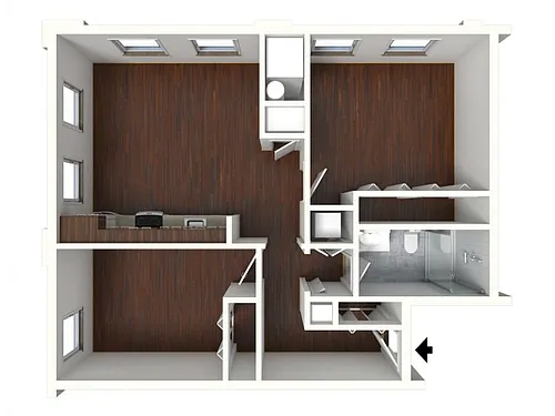 Floor plan Two Bedroom