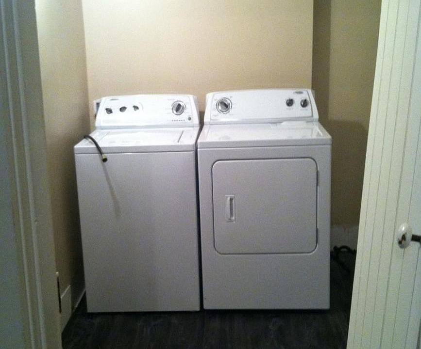 Owner provided washer and dryer