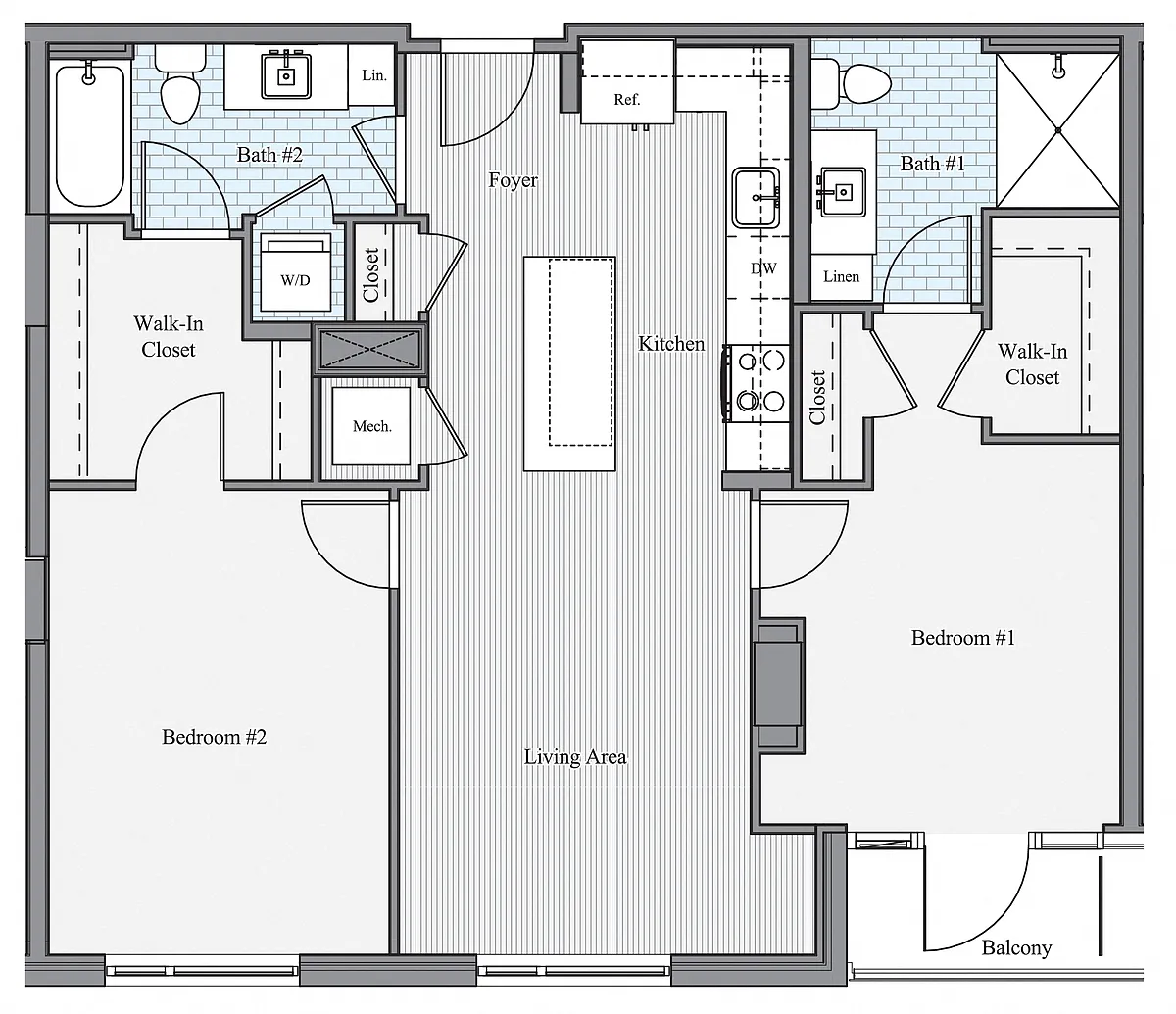 Floor plan 2 BR D