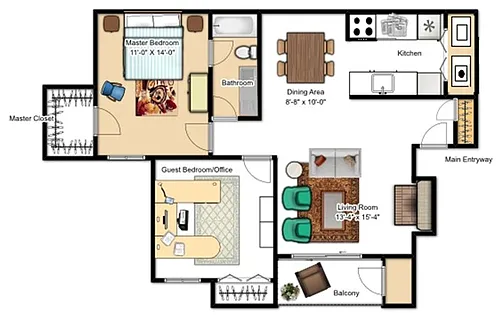 Floor plan B1A