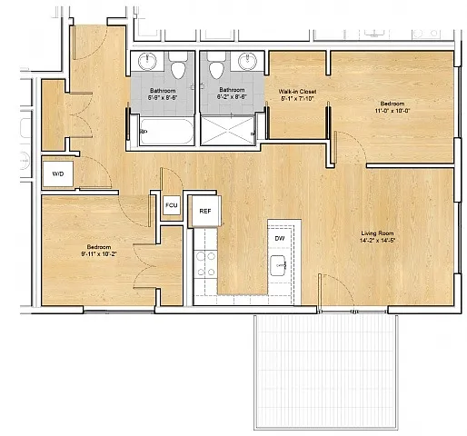 Floor plan 2 Bedroom