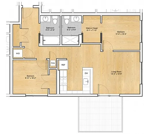 Floor plan 2 Bedroom
