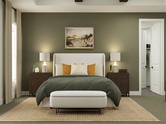 The master bedroom offers a relaxing space to unwind after a long day.