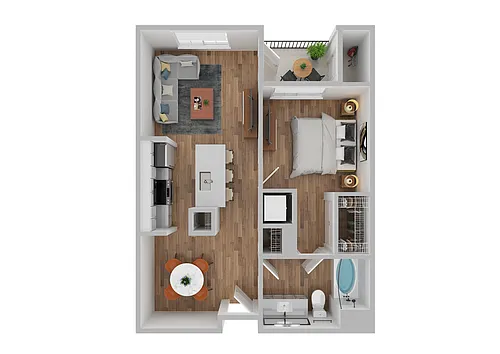 Floor plan A1B - Renovated