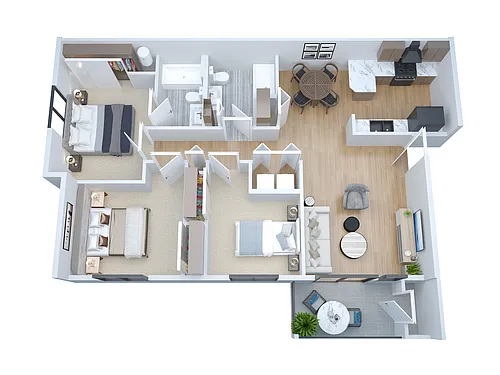 Floor plan 3 Bed 2 Bath