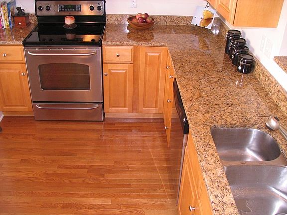 beautiful hardwood floors in kitchen