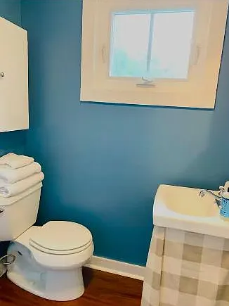 Second bathroom off the kitchen / laundry room
