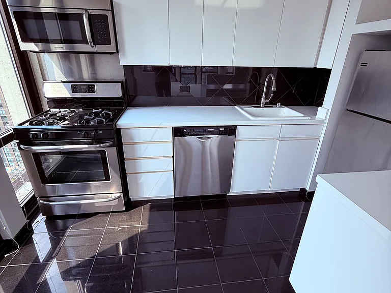 Kitchen with modern appliances.