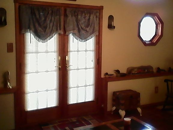 French doors in living room