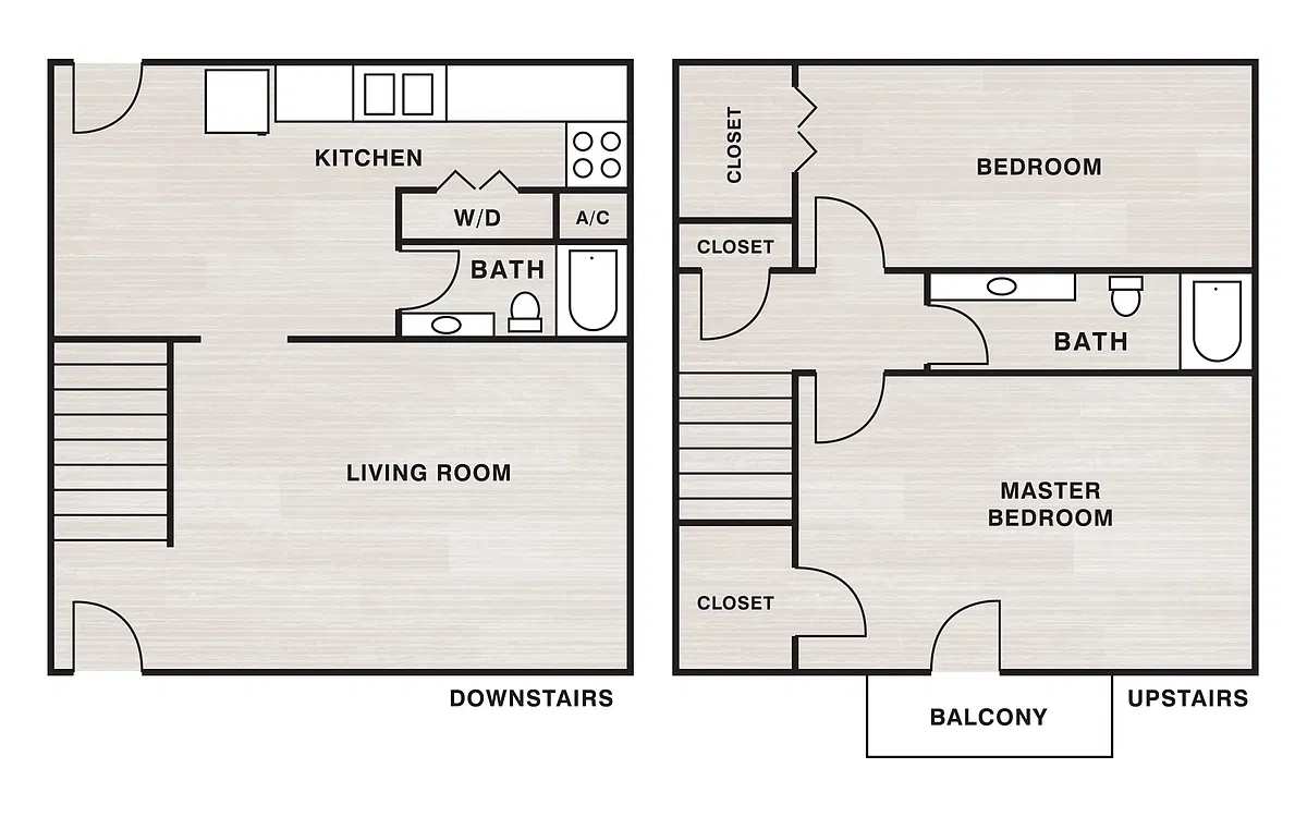 Floor plan 2 Bedroom, 2 Bath