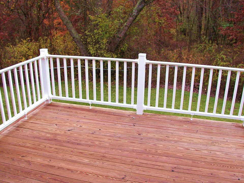 Private Deck Abuts Woods
