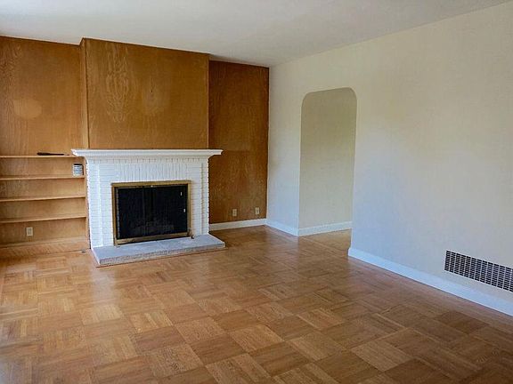 Living room and gas fire place.