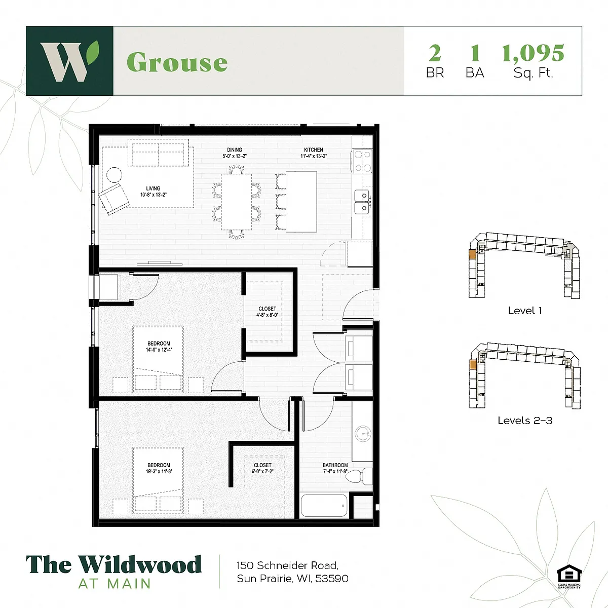Floor plan Grouse 50%