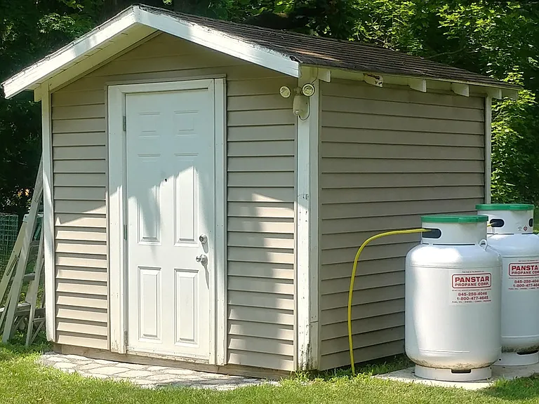 Locked exterior storage provided. (Shared)