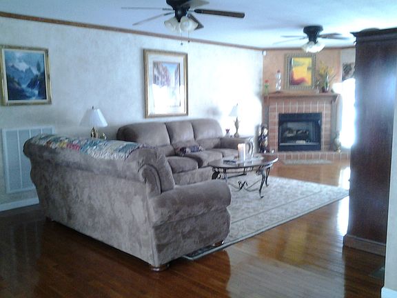 living room , gas fireplace 