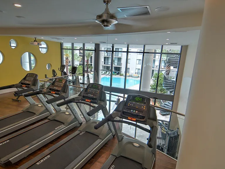 Treadmills with a Pool View