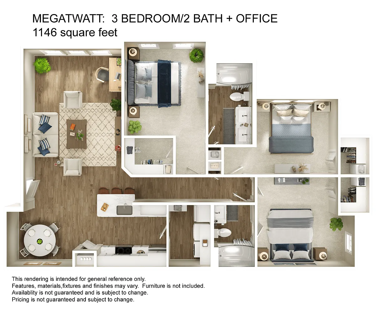 Floor plan 3x2 with Office