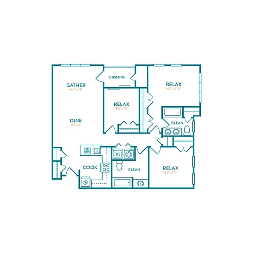 Floor plan Sackett