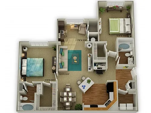 Floor plan Brookstone with Sunroom