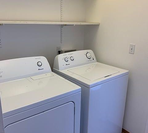 Full size washer and dryer in unit