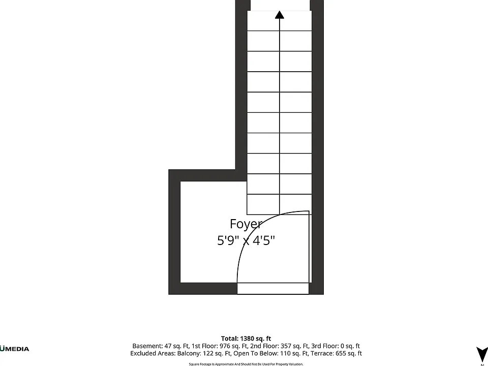open the door to the lower level foyer to enter the condo