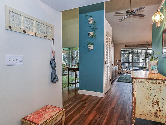 Front door view, entryway.