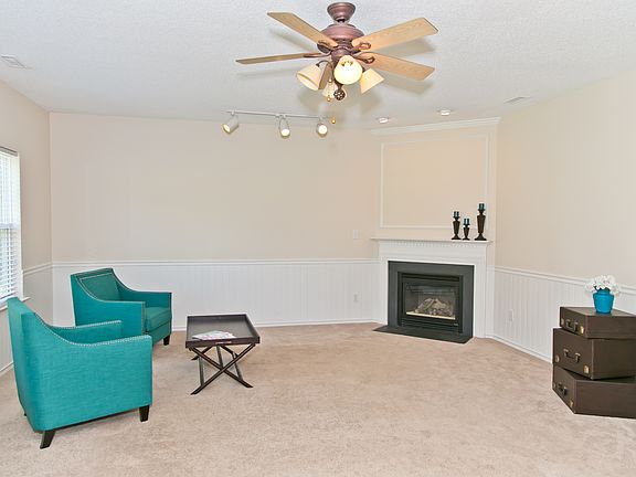 living room with fireplace