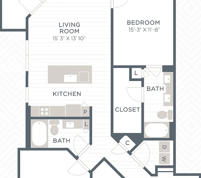 B4-4 floor plan The LakeHouse on Wylie