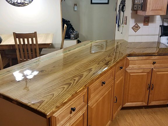 New breakfast bar countertop