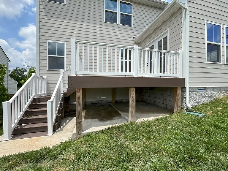 Storage area under deck