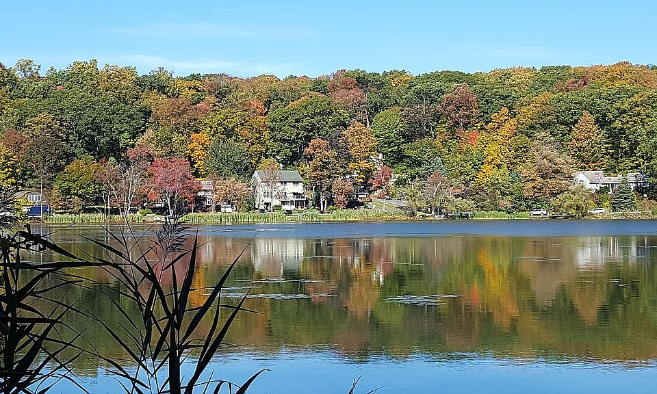 House in center of picture