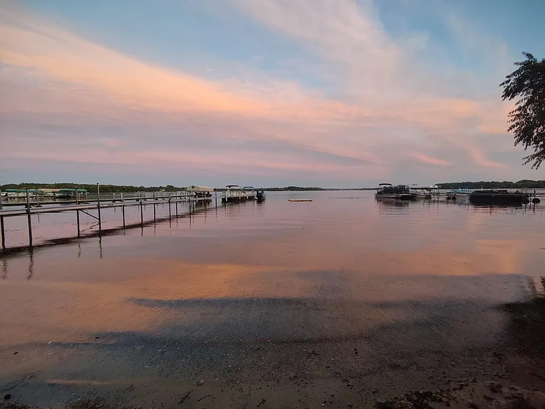 Lakeshore at sunset