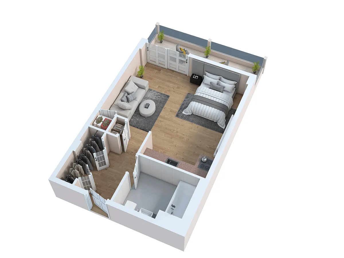 Floor plan Studio (Renovated)