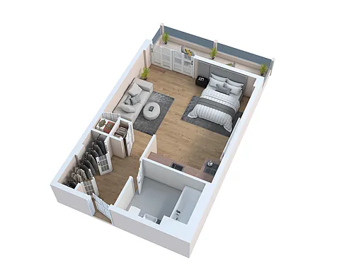 Floor plan Studio (Renovated)