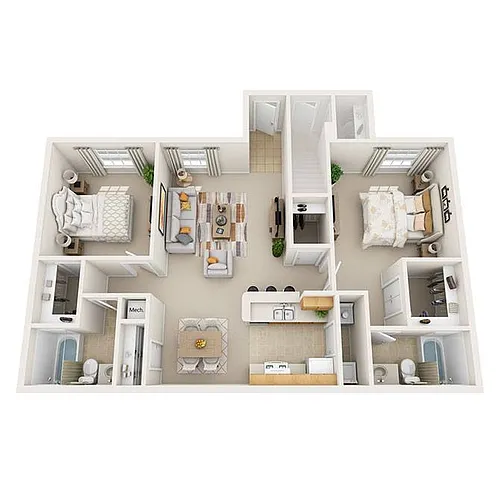Floor plan Two Bedroom M