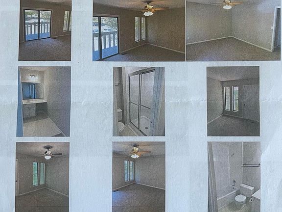 1st floor - kitchen and deck, and 2nd-floor master bedroom with en-suite bathroom, 2nd and 3rd bedrooms and hall bathroom.