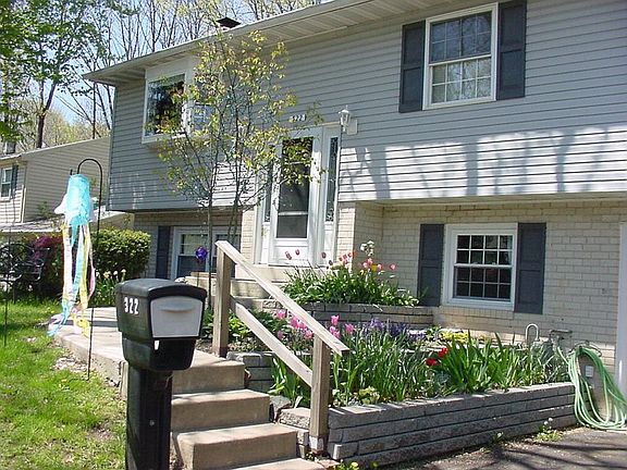 Terraced with perennials.