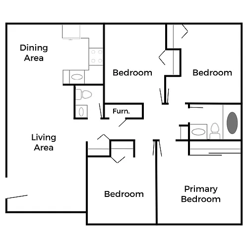 Floor plan 4-Bedroom