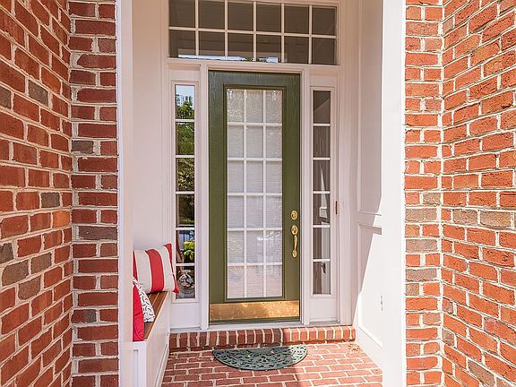 Portico with custom bench