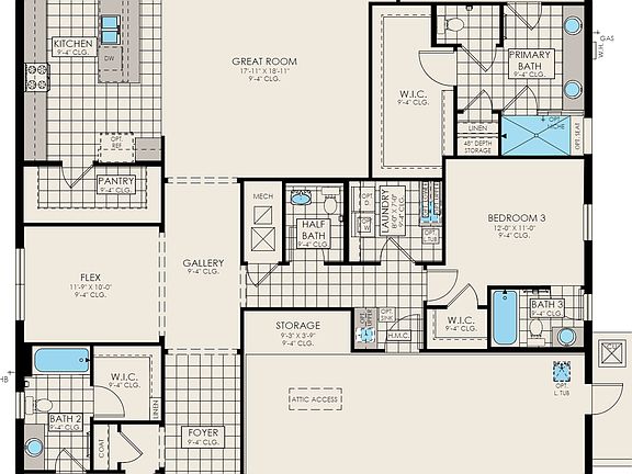 Easton Elev A Floorplan