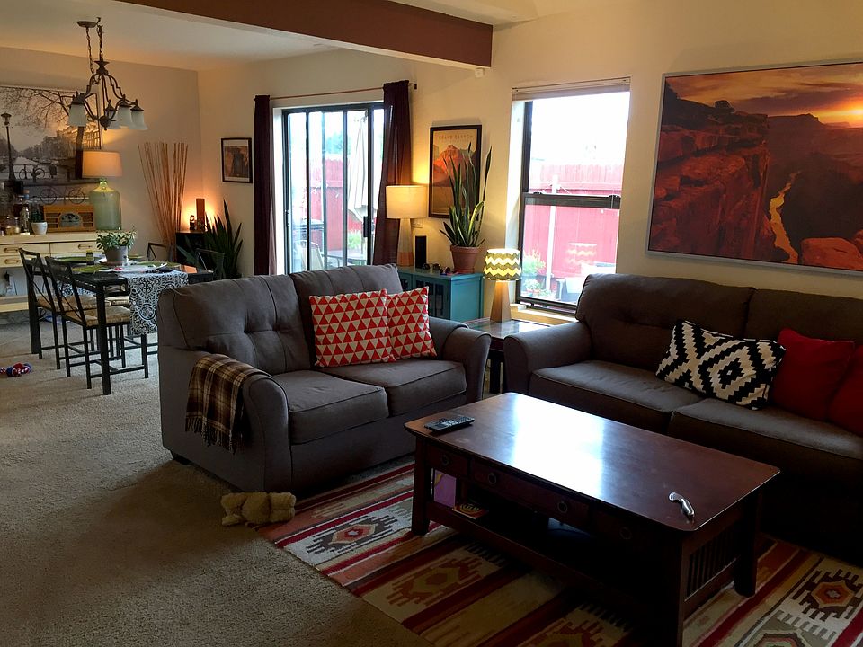 Living room and dining room