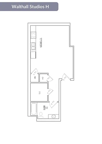 Floor plan Walthall Studio H