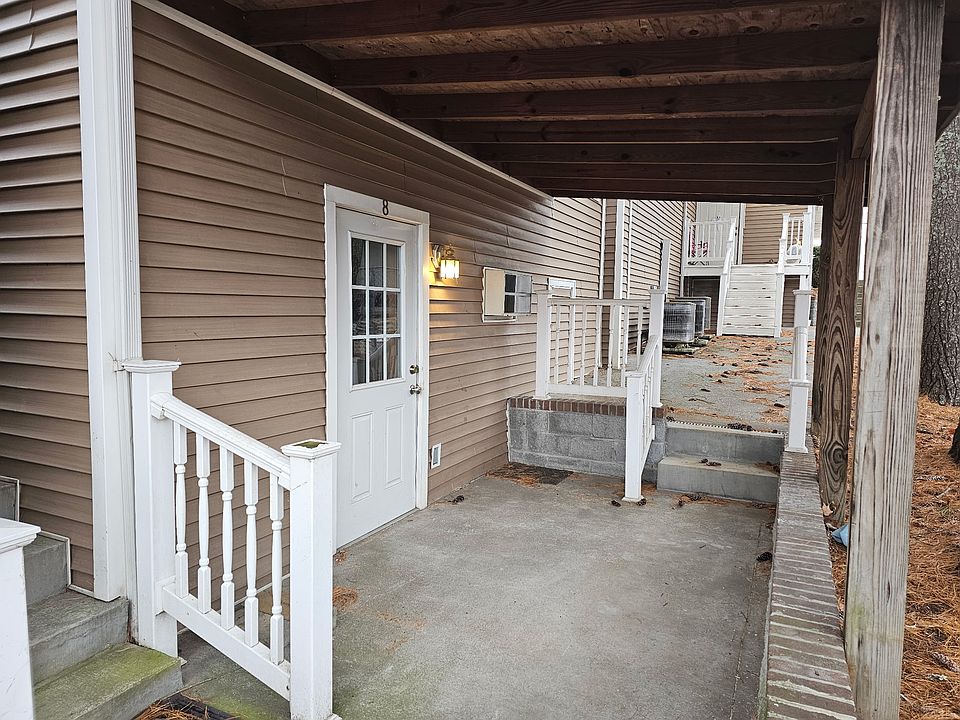 Unit 8 patio and entrance door